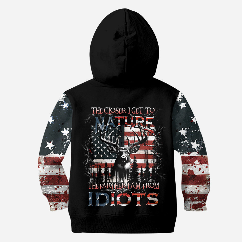 Je näher ich der Natur komme, desto mehr bin ich der Vater von Idioten – personalisiertes Jagd-T-Shirt