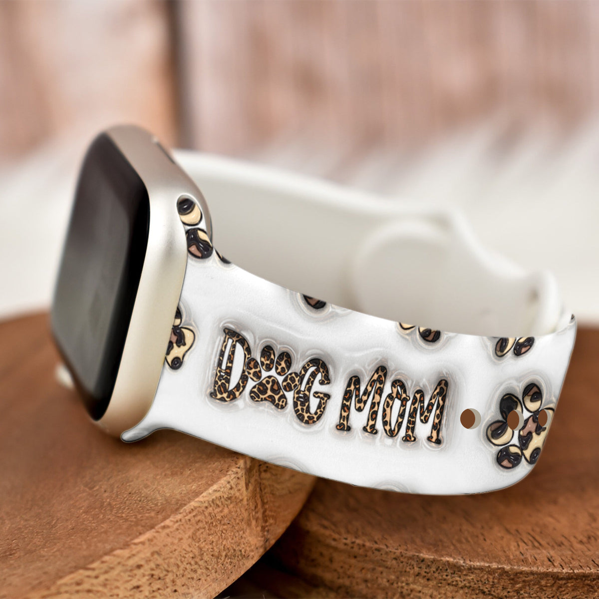 Baby Highland Cow Western Style - Personalisiertes Hunde-Apple-Watch-Armband