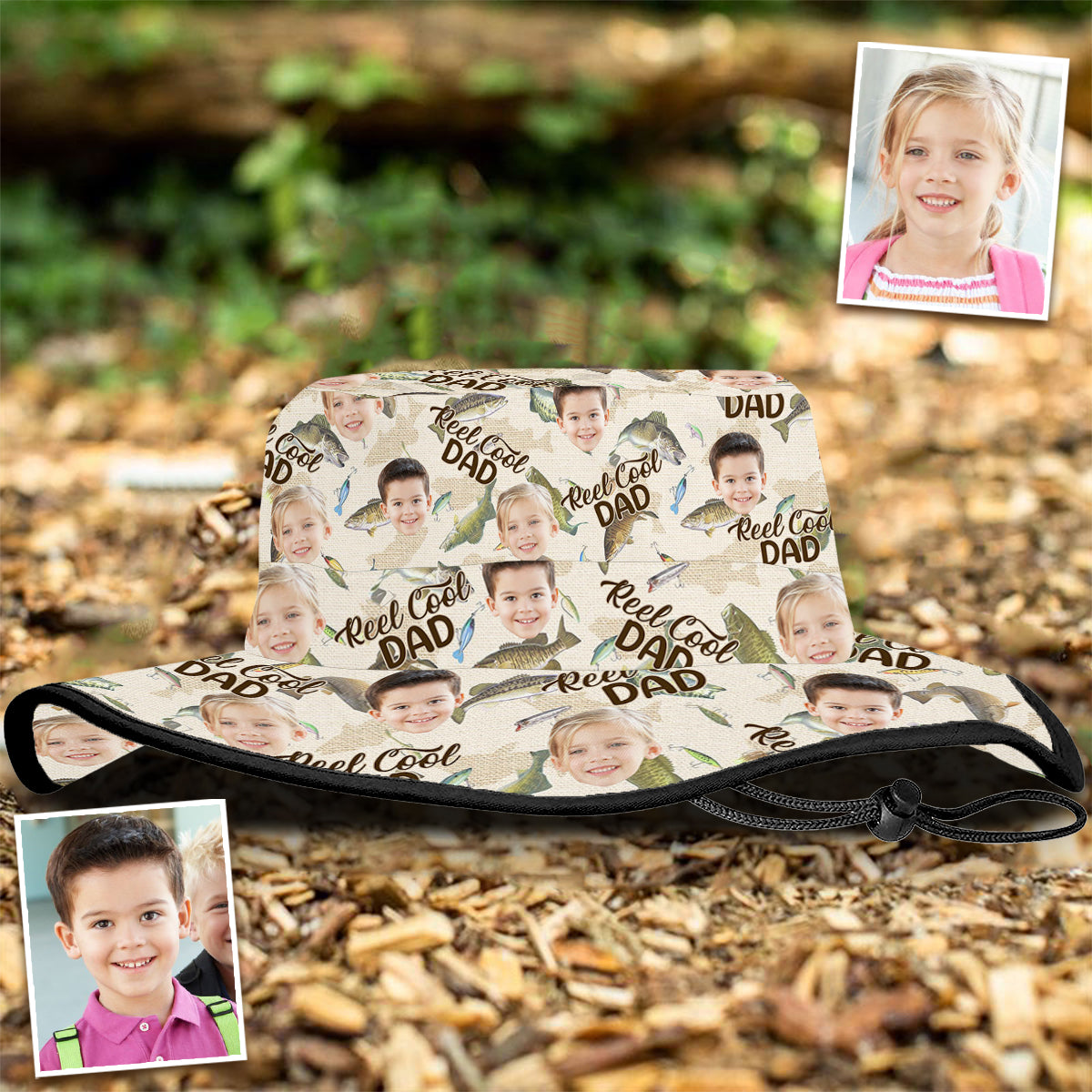 Echt cooler Papa – Personalisierter Angler-Boonie-Hut