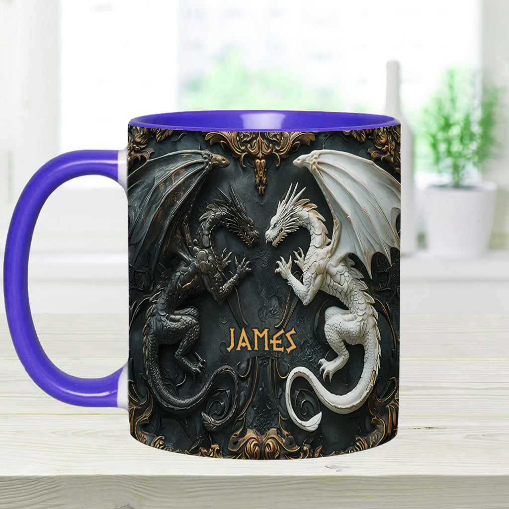 Personalisierte Tasse mit Drachenmotiv