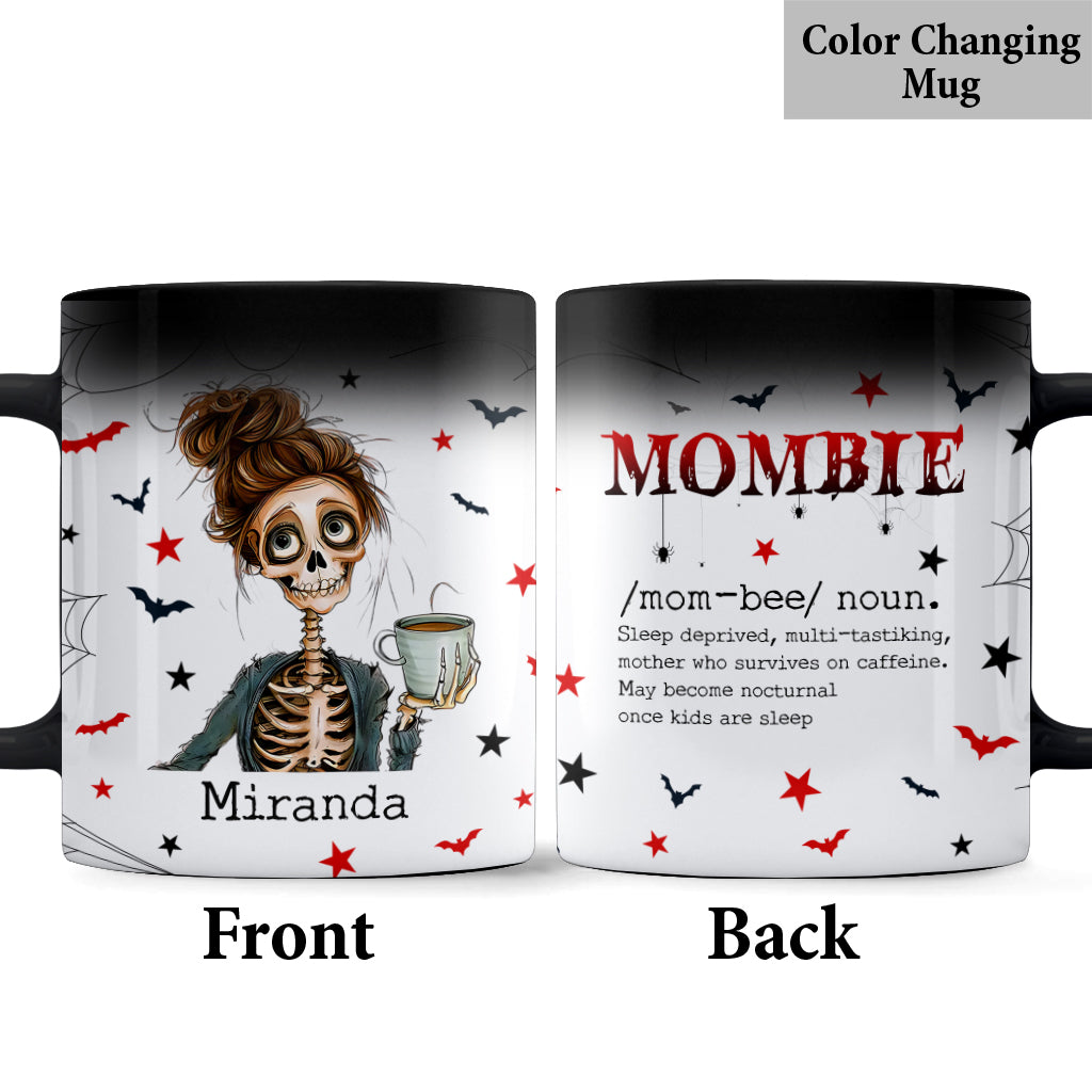 „Mombie Drink Coffee“ – personalisierte Muttertasse