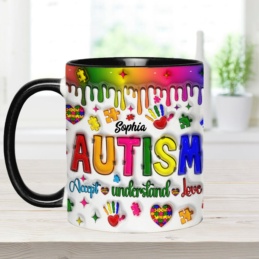 Autismus-Bewusstsein – Personalisierte Tasse mit Autismus-Motiv