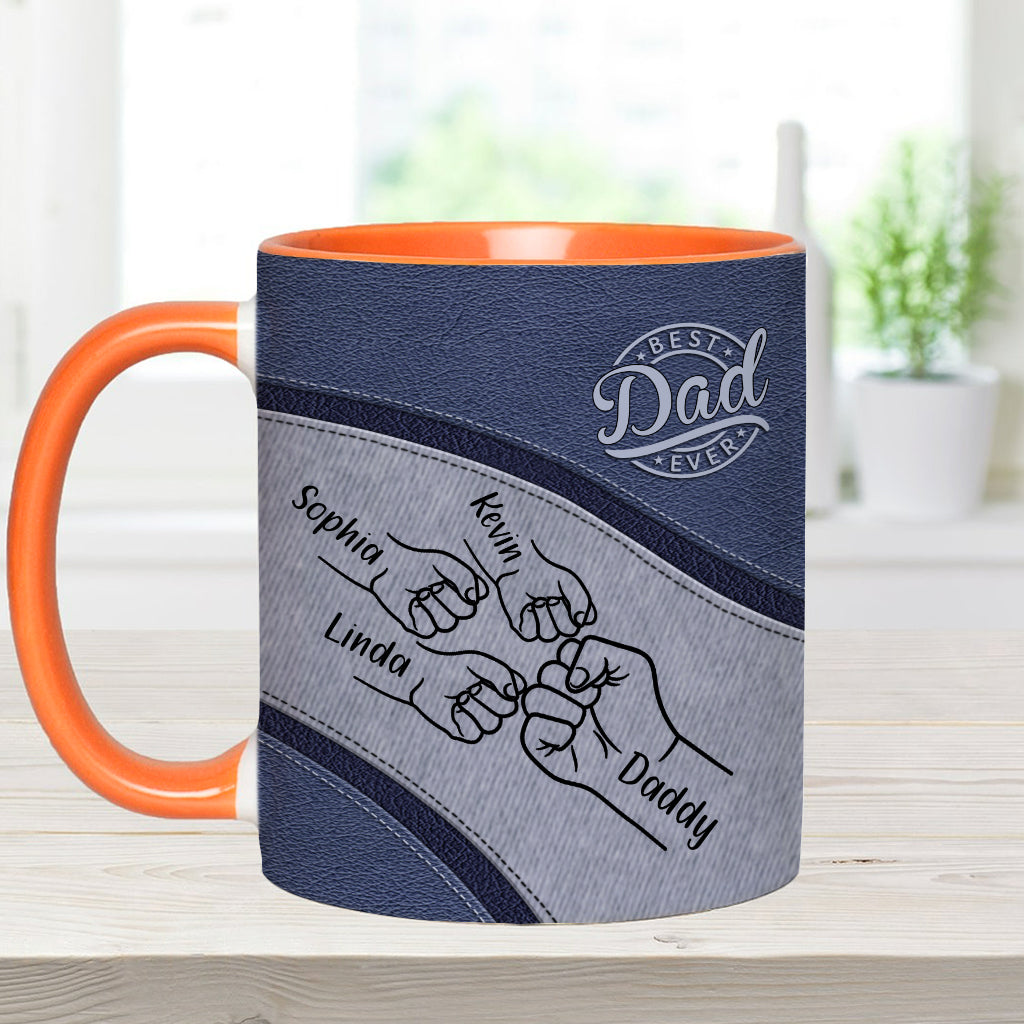 Bester Papa aller Zeiten - Personalisierte Tasse mit Vater-Akzent