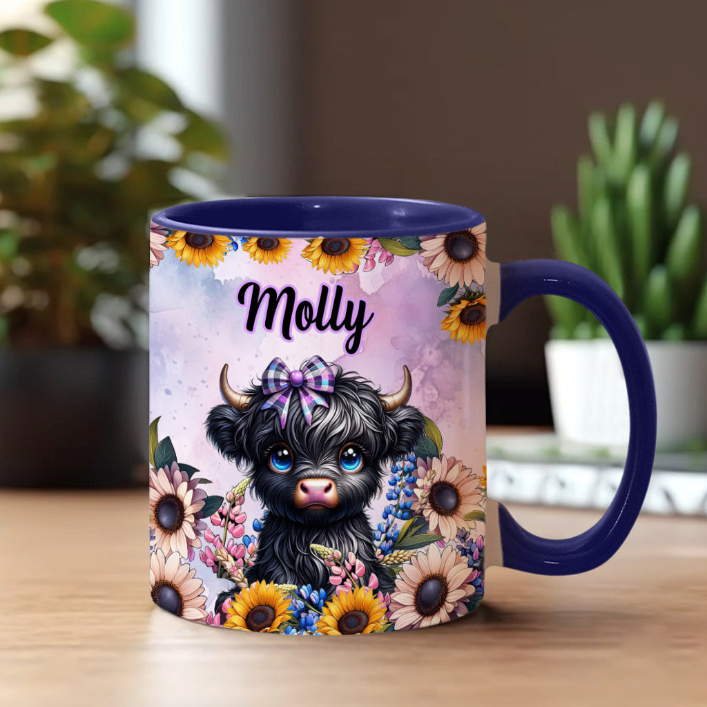 Niedliche kleine Hochlandkuh - Personalisierte Tasse