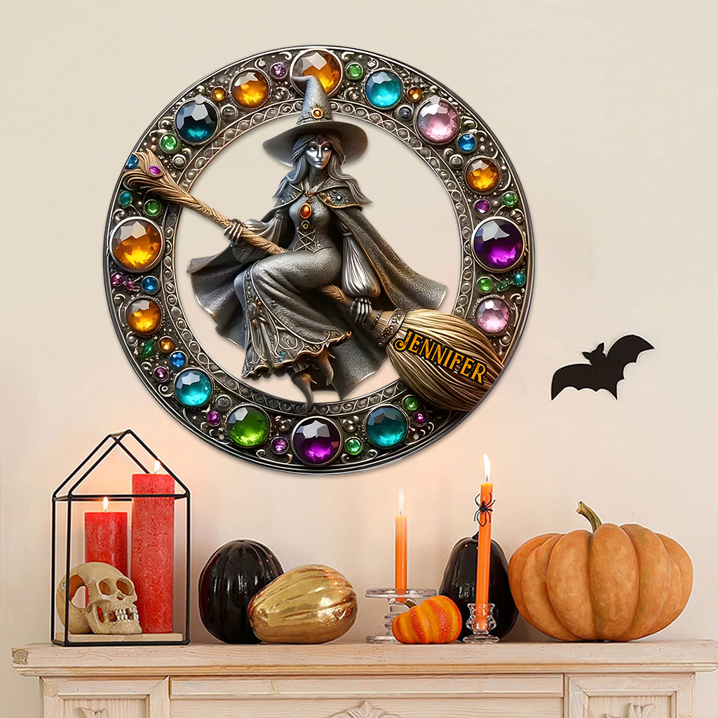 Beautiful Witch - Personalized Witch Cut Metal Sign