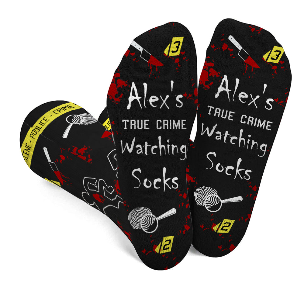 This Is My True Crime Watching Socks - Personalized Socks