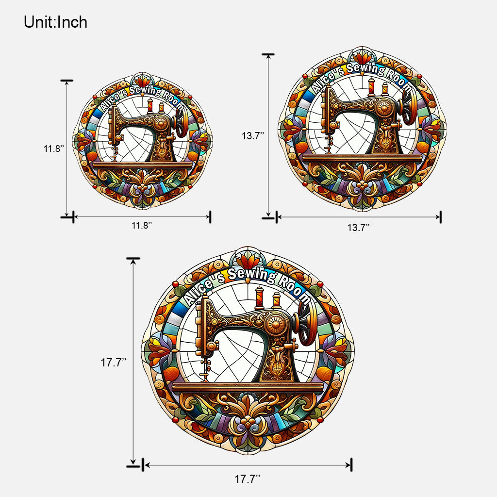 Your Name's Sewing Room - Personalized Sewing Custom Shaped Wood Sign