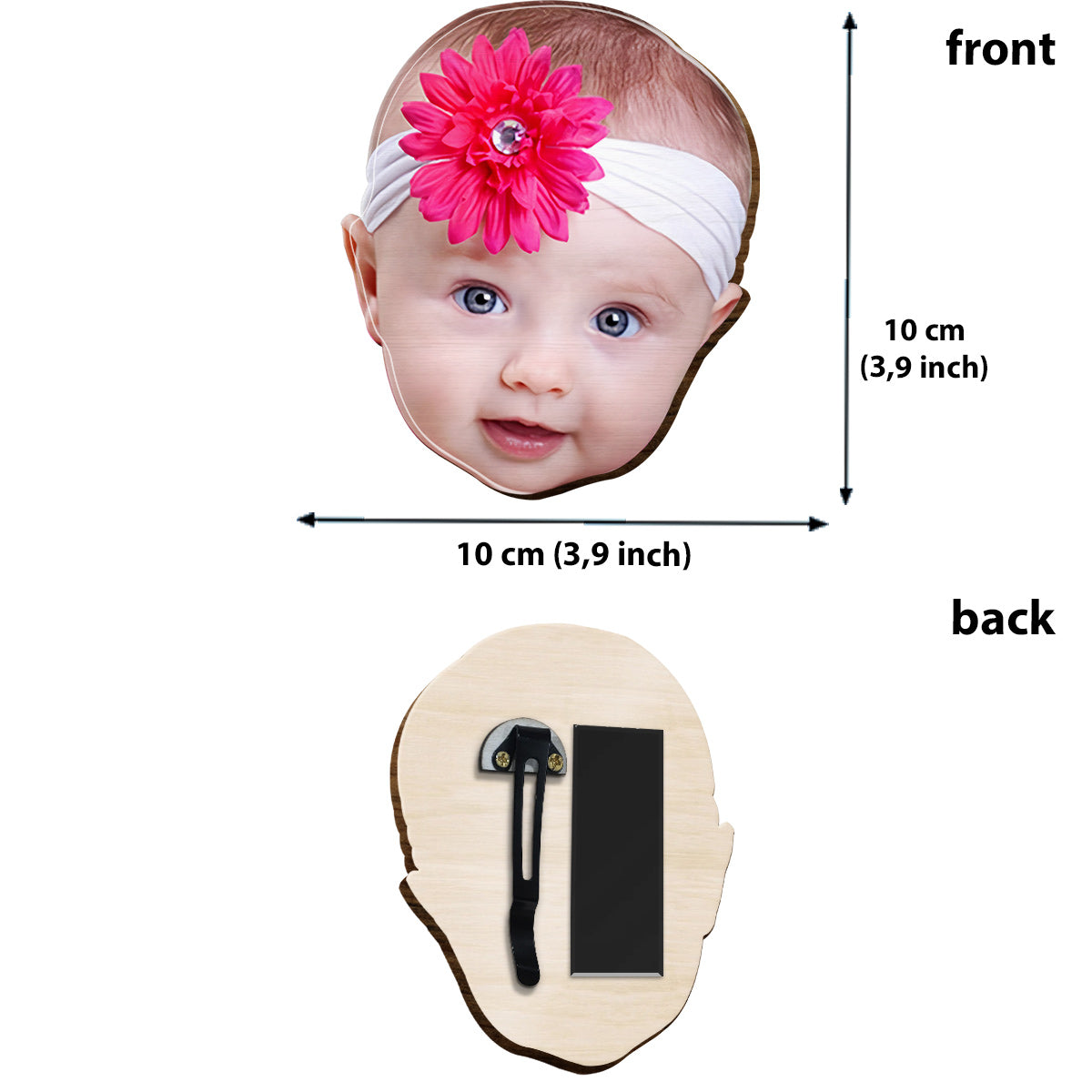 Any Photo - Personalized Shaped Car Visor Clip