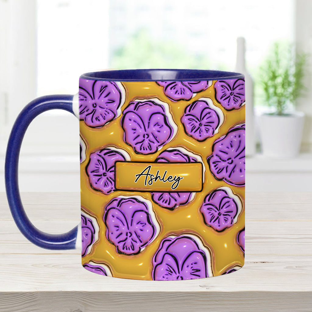 Birth Month Flower - Personalized Birthday Accent Mug
