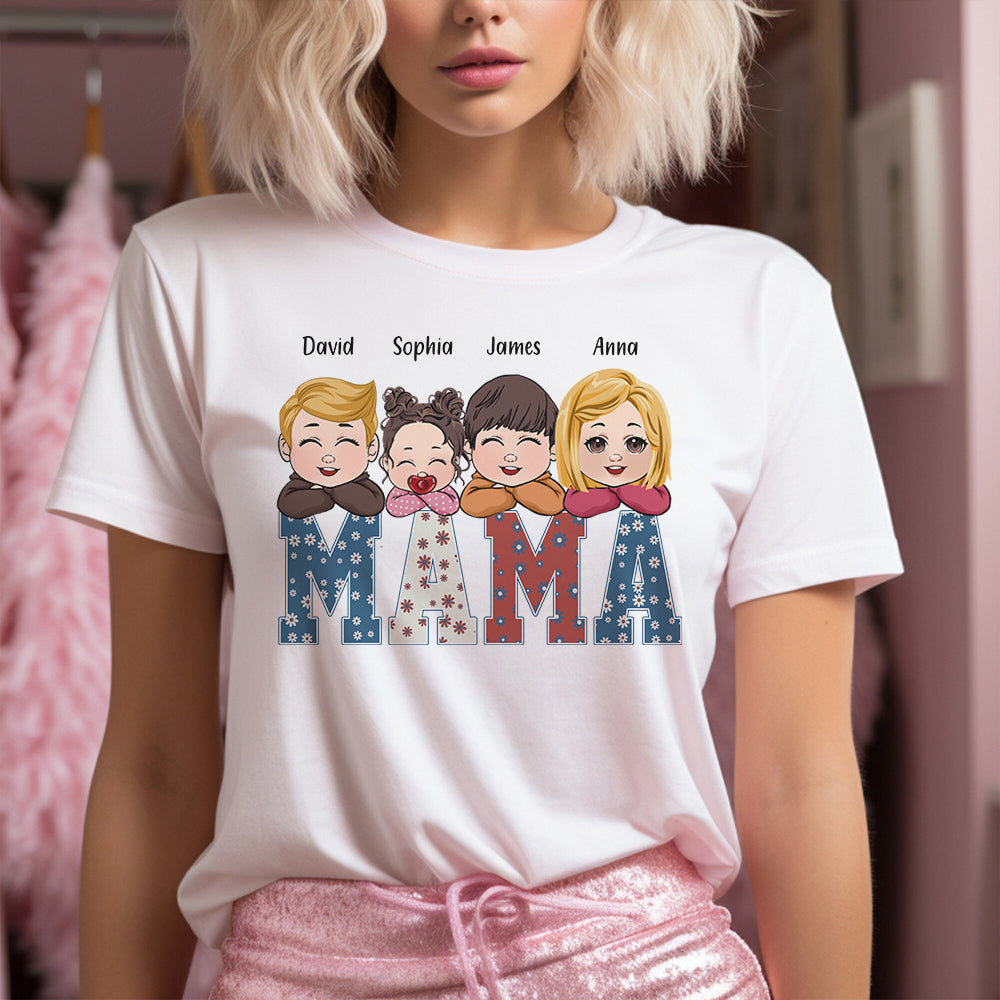 Amerikanische Mama – Beliebiger Titel, Vintage-Retro-Stil – Personalisiertes Mutter-T-Shirt und Hoodie