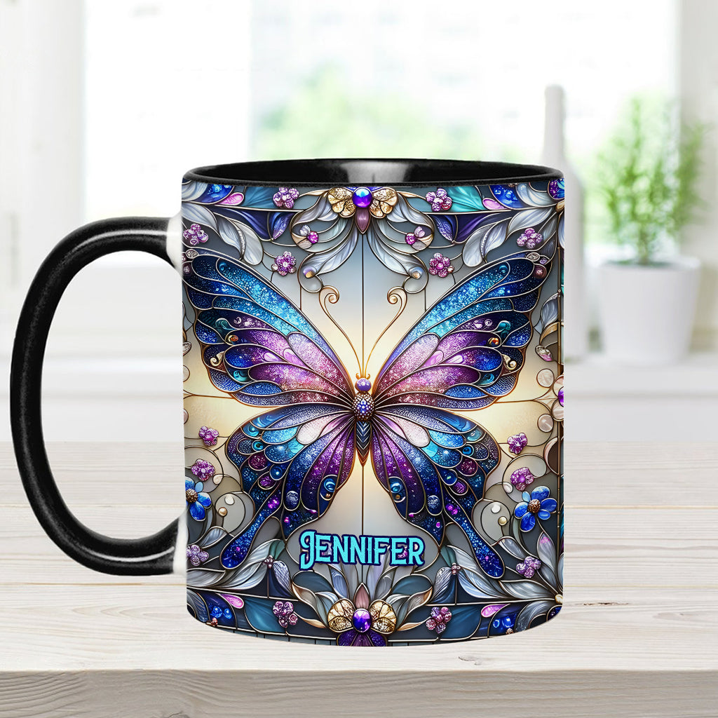 Wunderschöner Schmetterling – personalisierte Tasse mit Schmetterlingsmotiv
