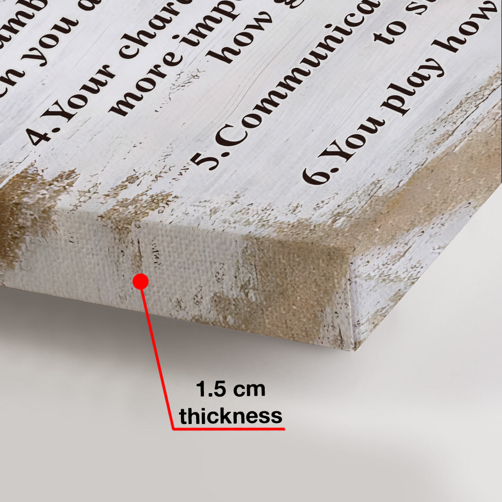 Fußball-Lebenslektionen – Personalisierte Fußball-Leinwand und Poster