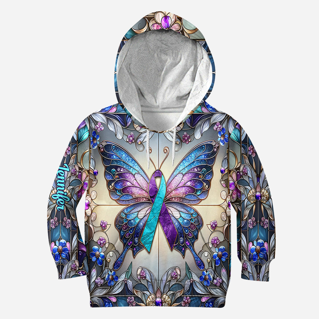 Ich trage Türkis und Lila – Personalisierter Hoodie und Leggings zur Suizidprävention