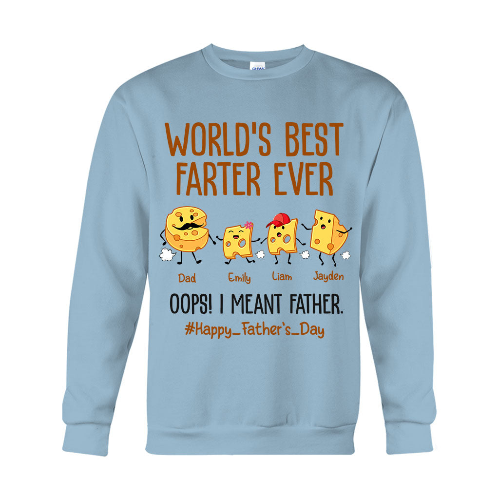 Der beste Furzer der Welt – Lustiger Käse – Personalisiertes Vater-T-Shirt und Hoodie