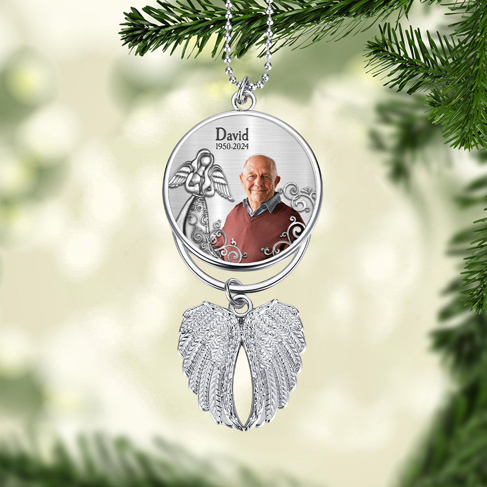 Those We Love Don't Go Away - Personalized Memorial Wings Ornament