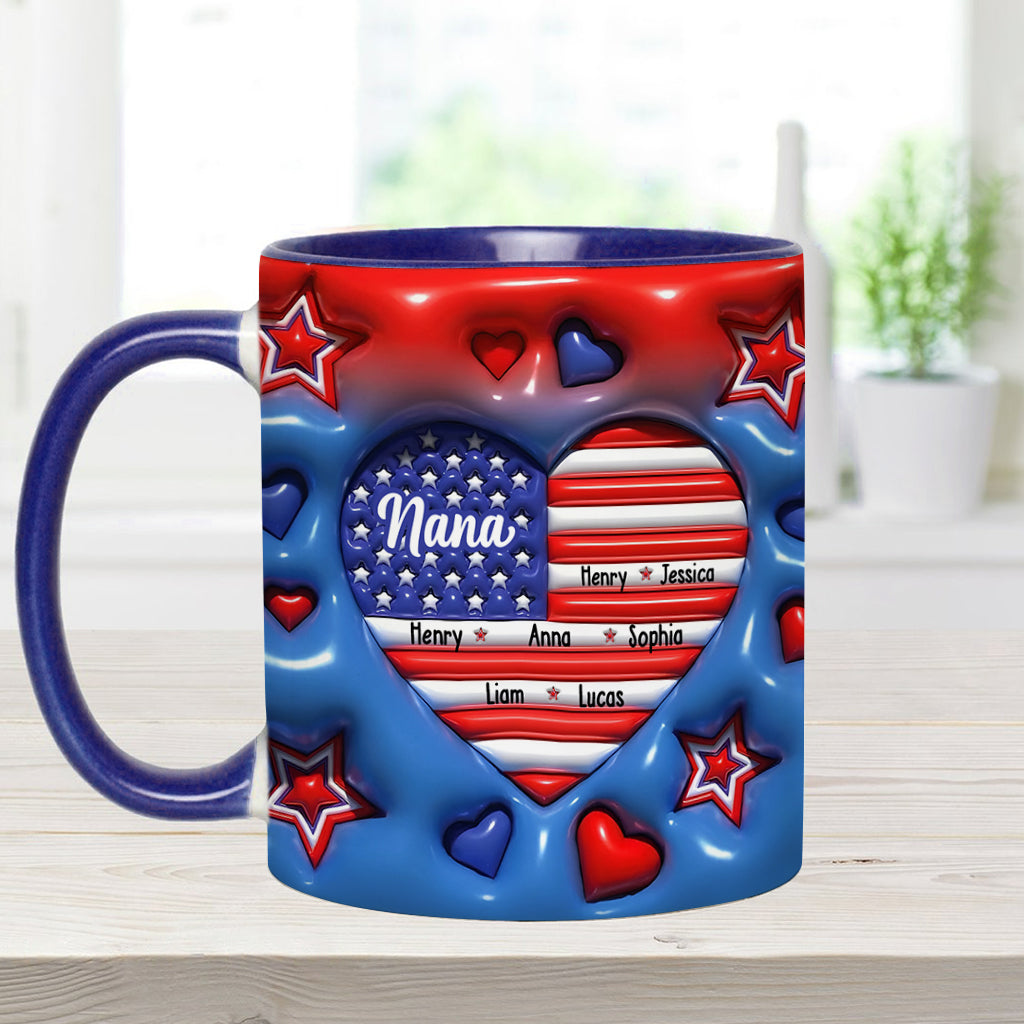 Grandma Nana Mom - Personalized Grandma Accent Mug