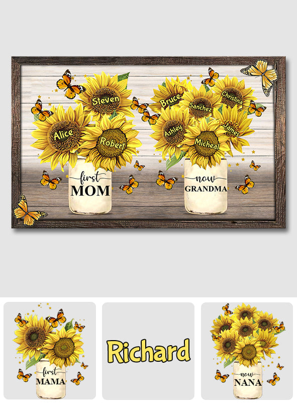 Erst Mama, jetzt Oma – Personalisierte Oma-Leinwand und Poster