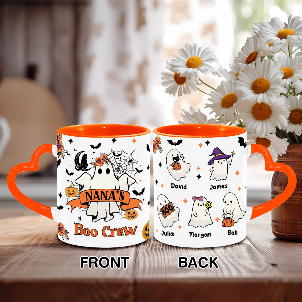 Nana's Boo Crew – Personalisierte Tasse mit Herzgriff für Oma
