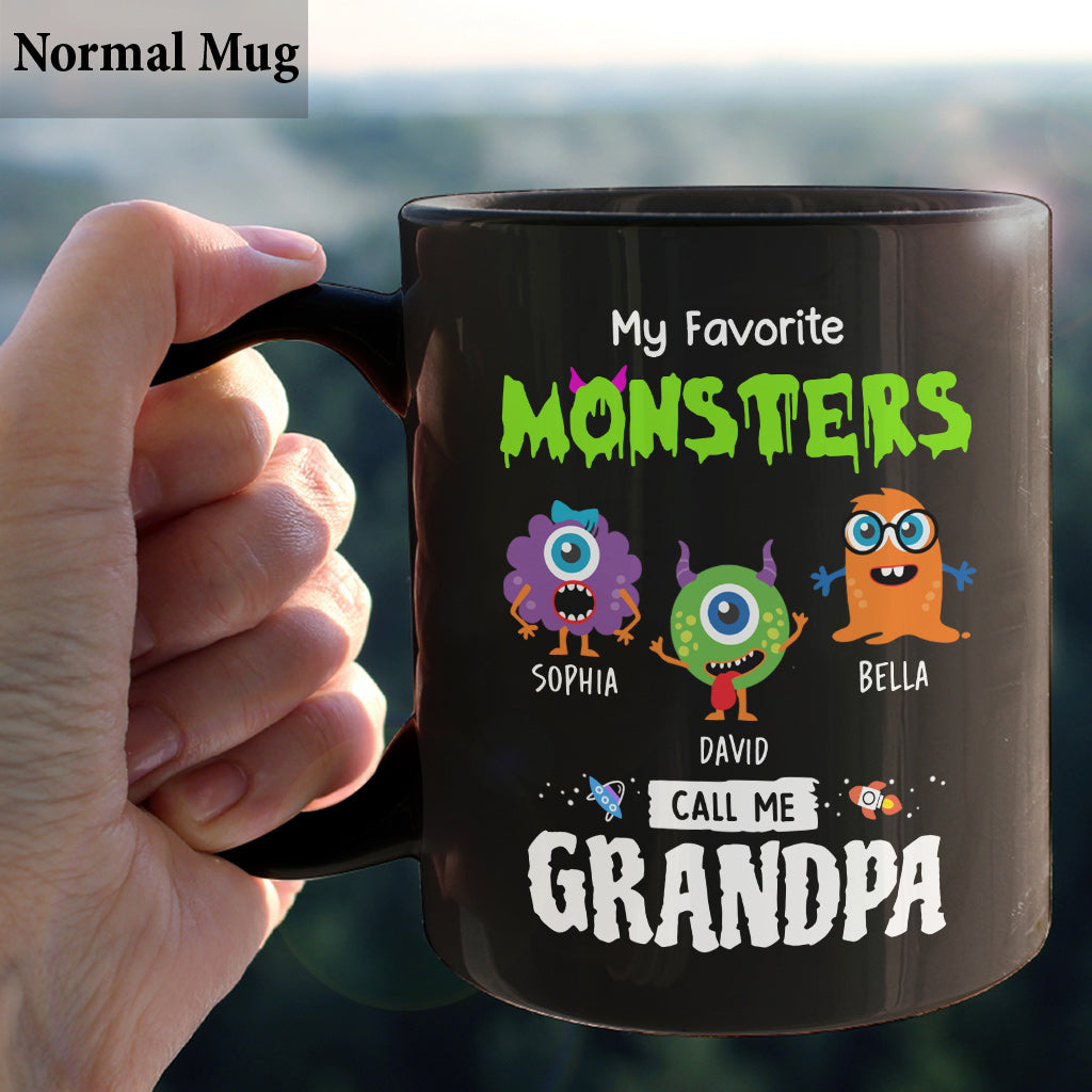 Meine Lieblingsmonster nennen mich Opa Papa - Personalisierte Opa-Tasse