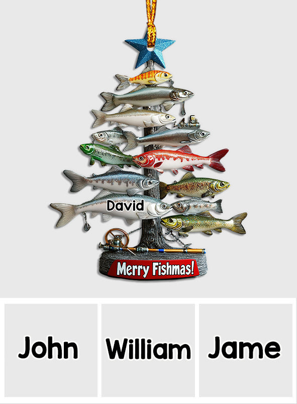 Merry Fishmas - Personalized Fishing Ornament