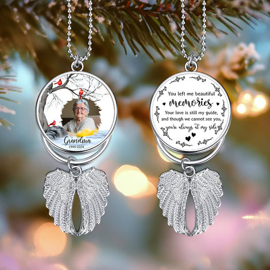 Du hast mir wunderschöne Erinnerungen hinterlassen – Personalisierter Gedenkflügel-Anhänger