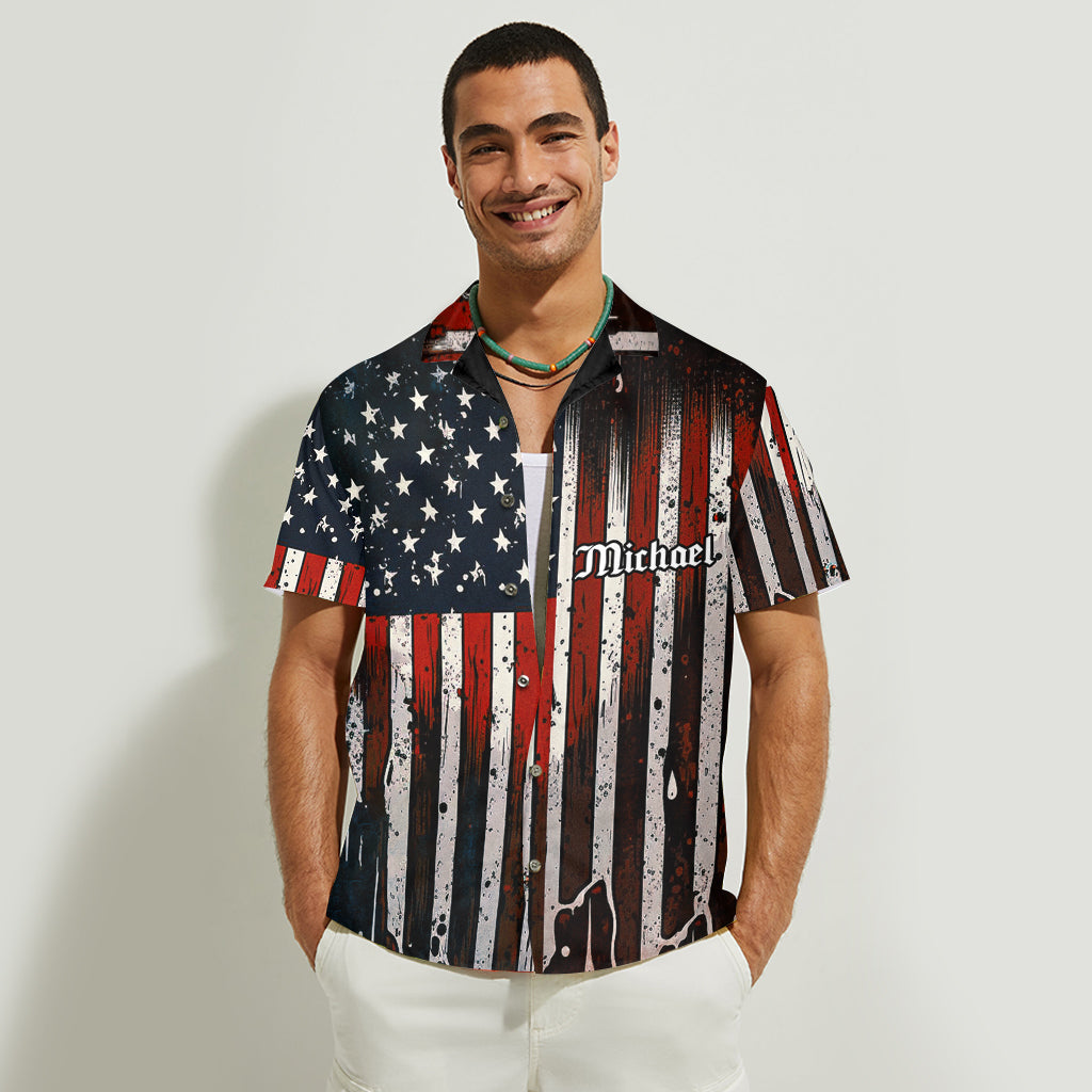 Stars & Stripes, Fuck Around & Find Out - Personalized Skull Hawaiian Shirt