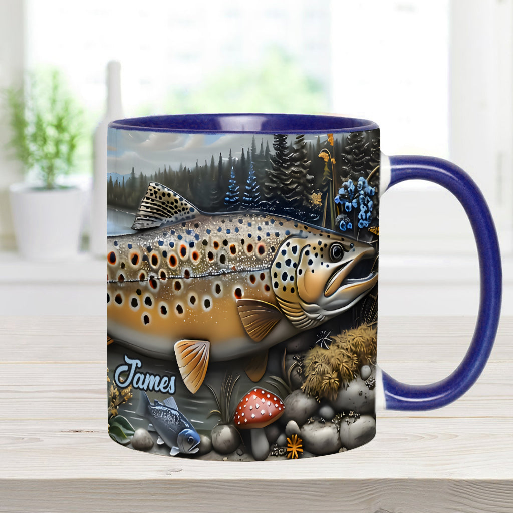 Love Fishing - Personalized Fishing Accent Mug