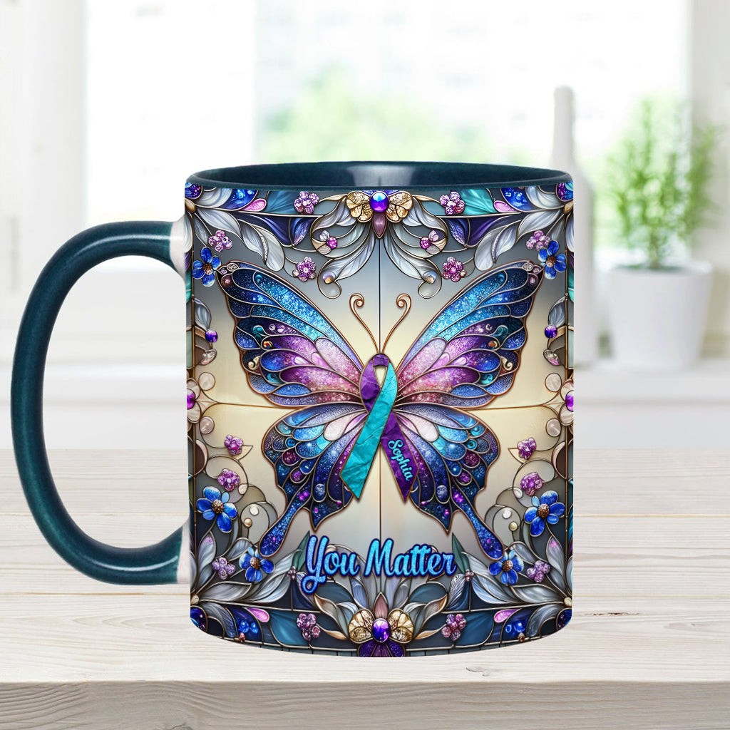 Du bist wichtig – Personalisierte Tasse mit Akzent zur Suizidprävention