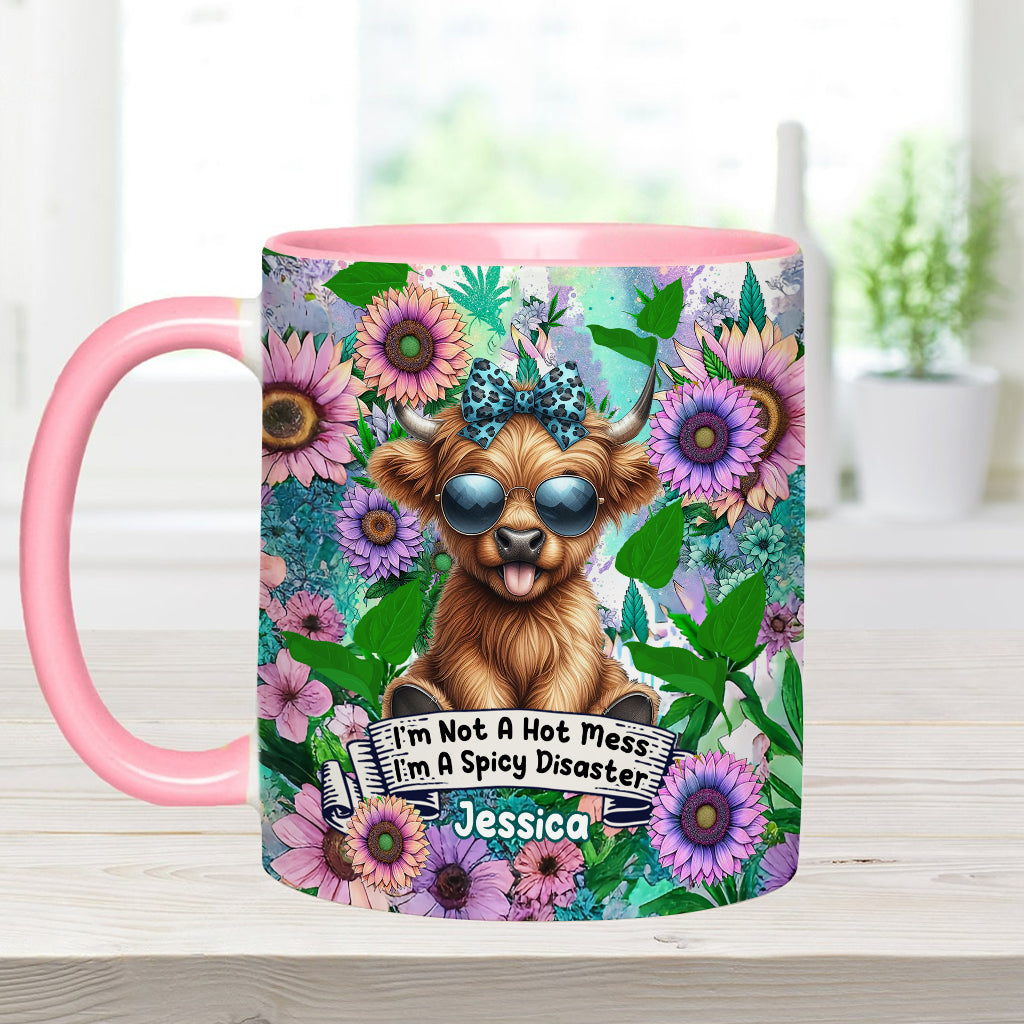 I'm Not A Hot Mess - Personalized Accent Mug
