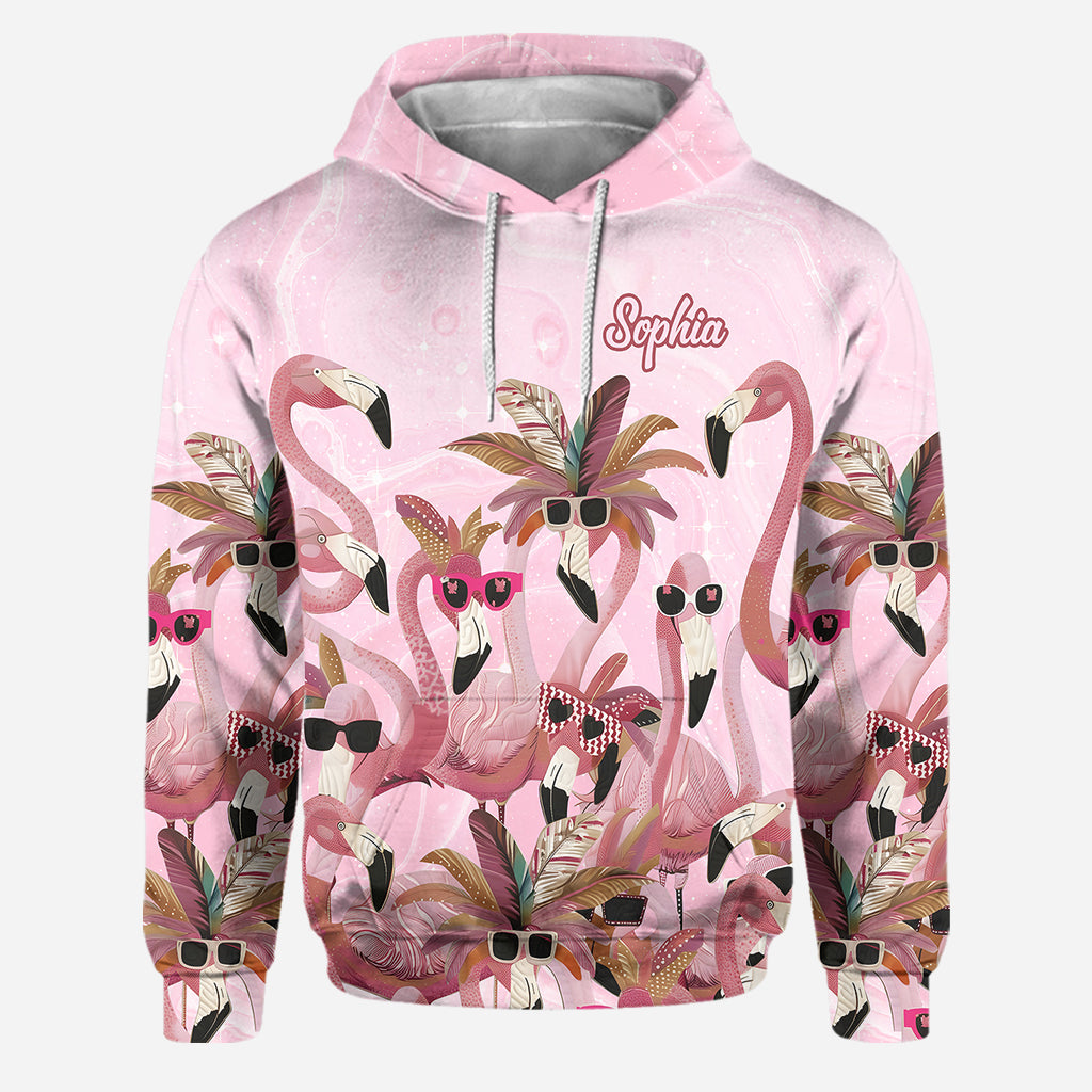 Pink Flamingo - Personalized Flamingo Hoodie and Leggings