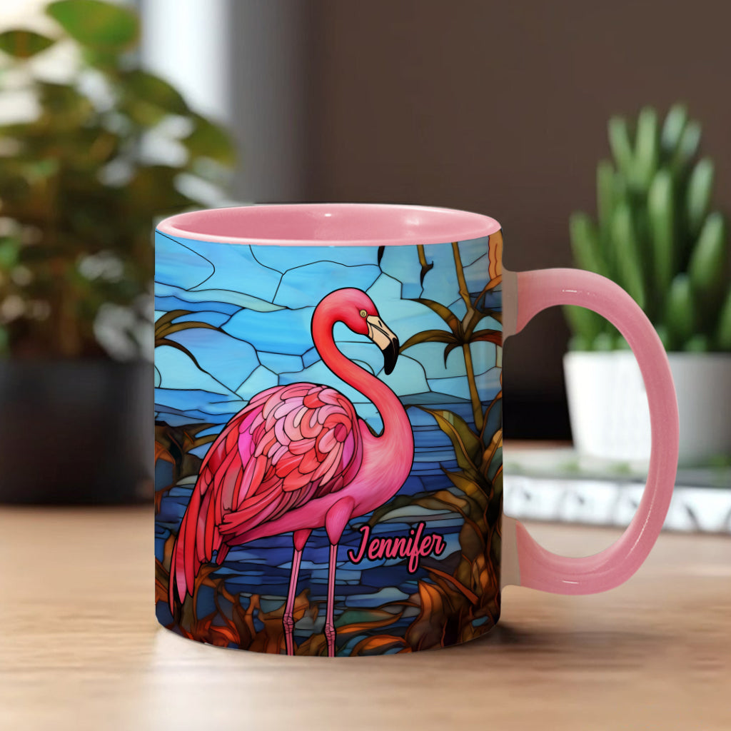Personalisierte Tasse mit Flamingo-Motiv – Liebe Flamingos!