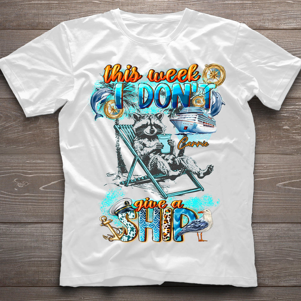 Diese Woche ist mir das Schiff egal – Feral Girl Summer – Personalisiertes Kreuzfahrt-T-Shirt und Hoodie