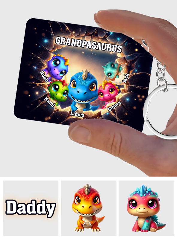 Grandpasaurus - Personalized Grandpa Keychain