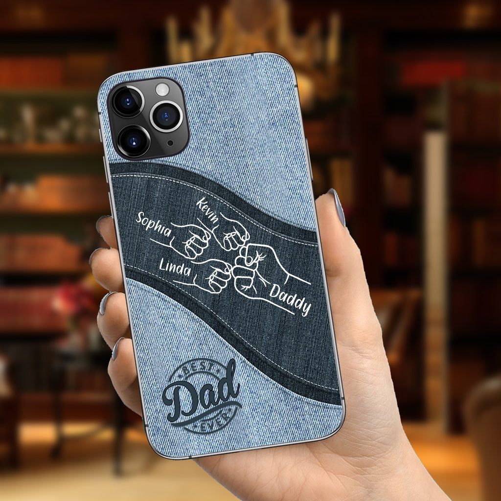 Daddy And Me Daddy's Team - Personalized Father Phone Case