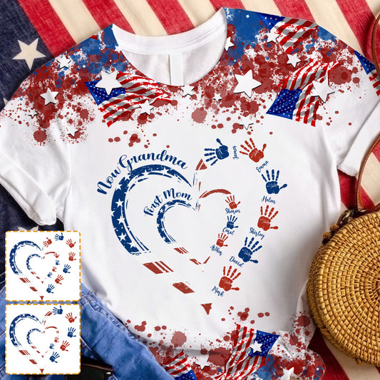 First Mom Now Grandpa - Personalized Grandma All Over Shirt