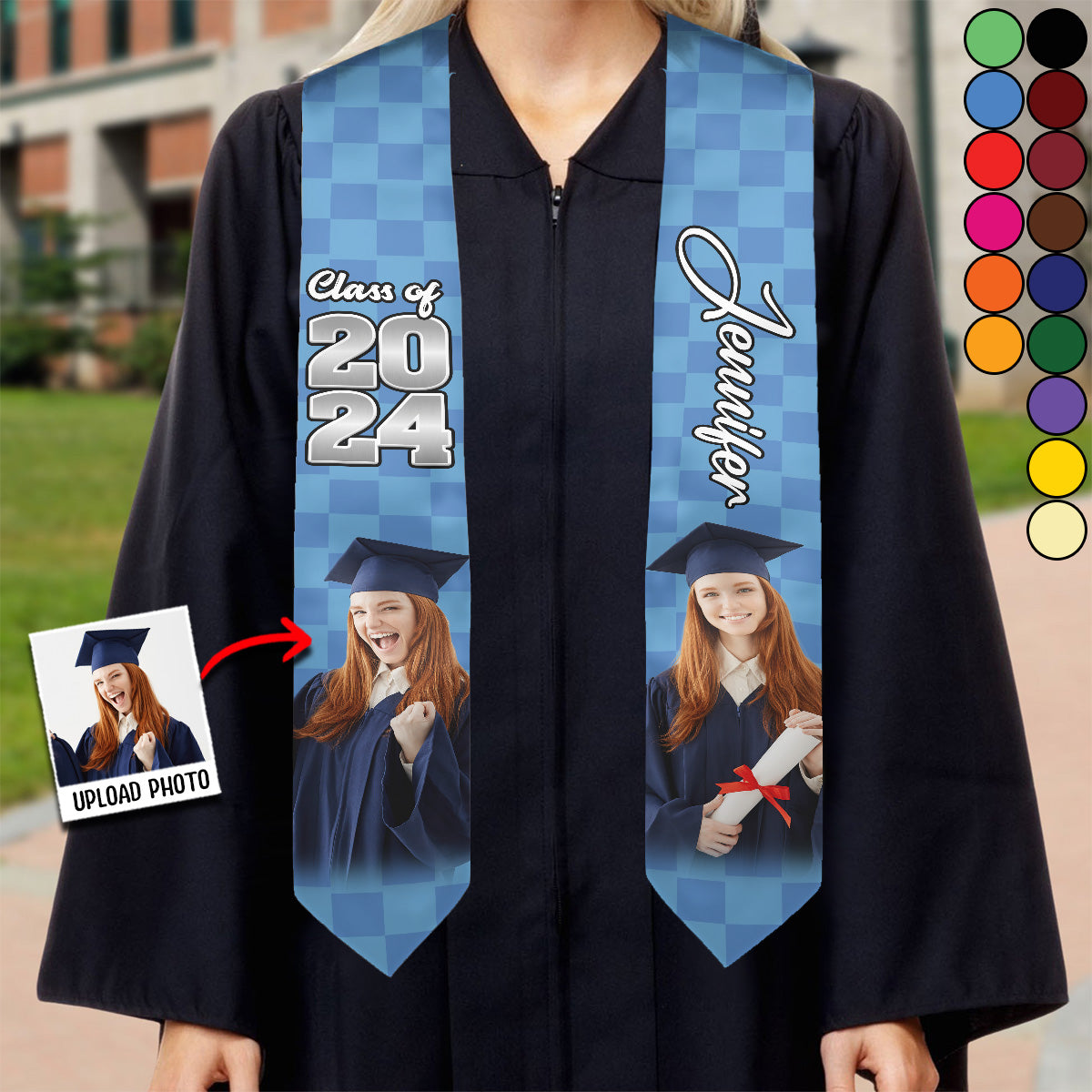 Personalisierte Abschlussstola mit Foto 