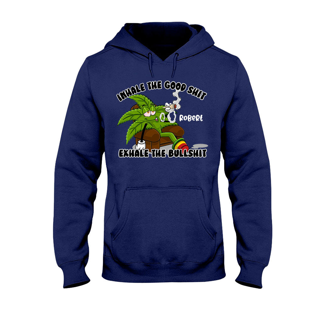 Inhaliere das Gute – personalisiertes Weed-T-Shirt und Hoodie