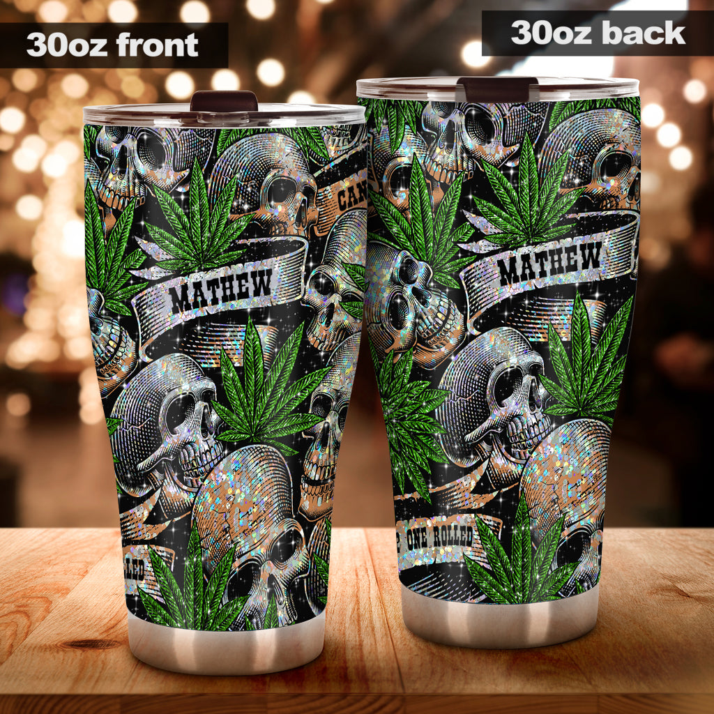 Bling Bling Skull Cannabis - Personalisierter Weed-Becher
