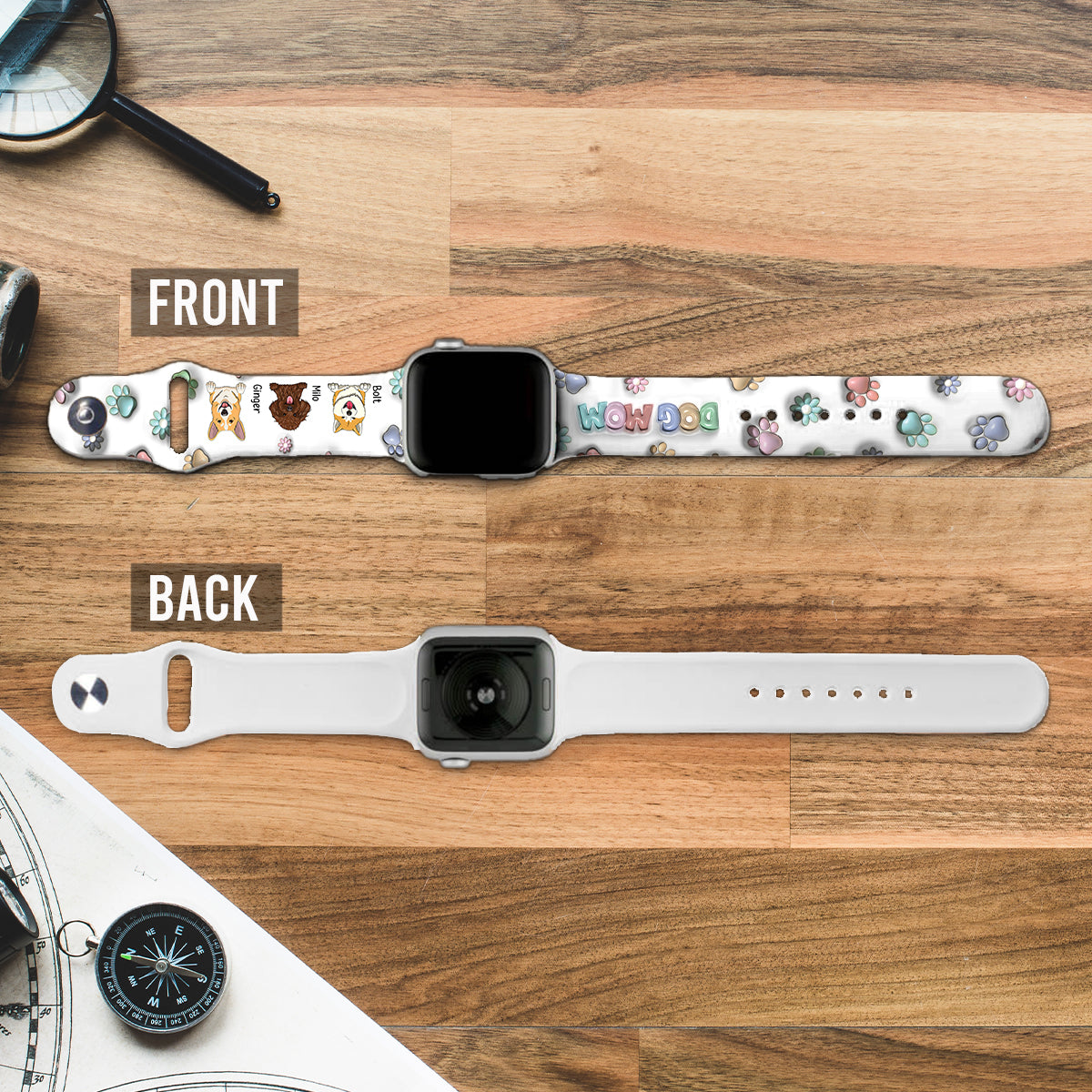 Haustiermama – Personalisiertes Apple Watch-Armband für Hunde
