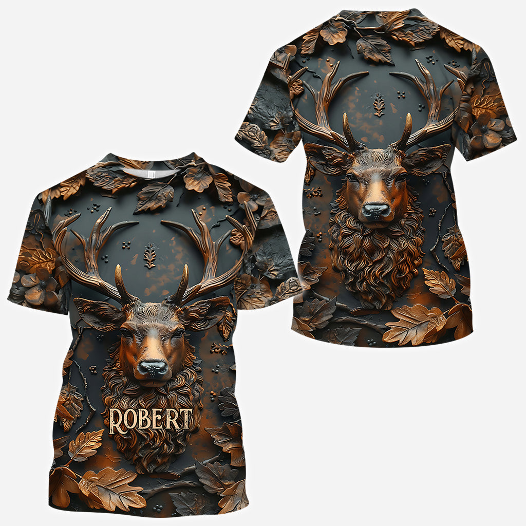 Cooles Hirsch-Shirt mit personalisiertem Jagdmotiv