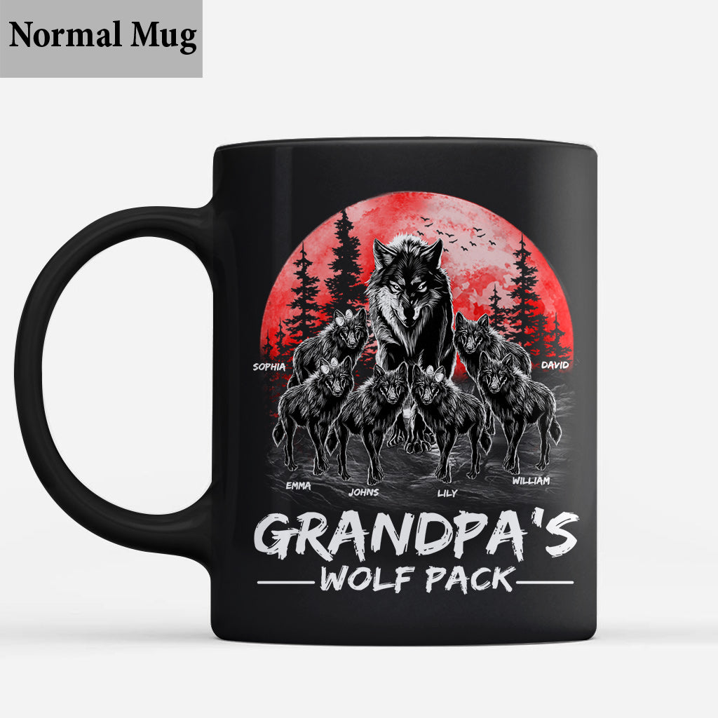 Opas Wolfsrudel – Personalisierte Opa-Tasse