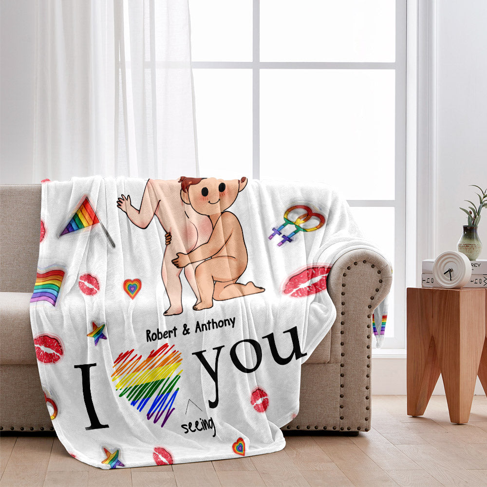 Ich liebe es, dich frech zu sehen – personalisierte LGBT-Unterstützungsdecke