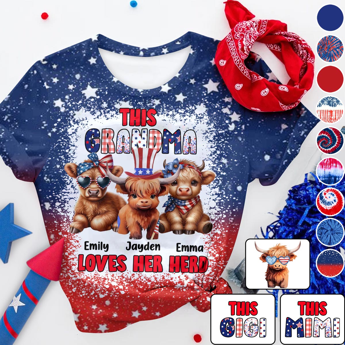 Diese Oma liebt ihre Herde – personalisiertes Oma-Shirt