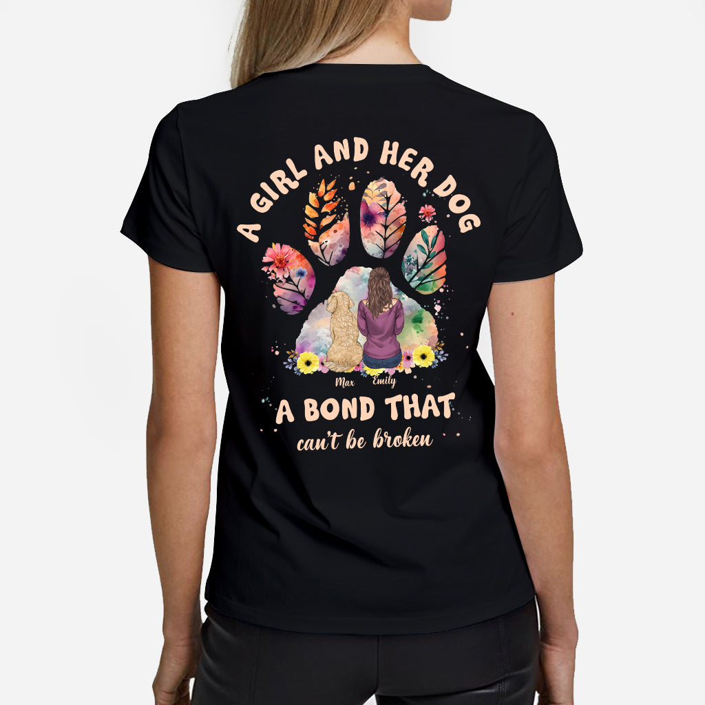 A Girl And Her Gog A Bond That Can't Be Broken - Personalized Dog T-shirt and Hoodie
