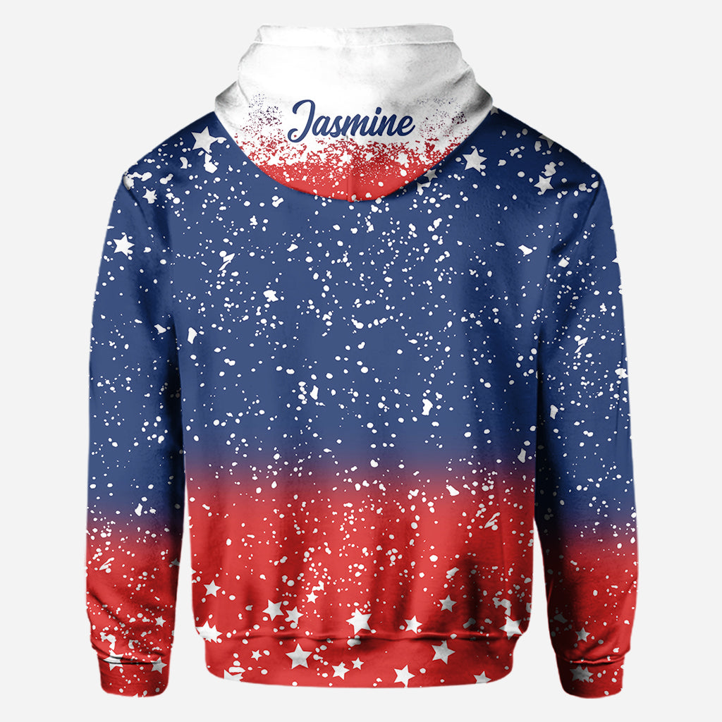 Unabhängigkeitstags-Shirt mit Pferdemotiv – Personalisiertes Shirt mit Allover-Pferdemuster