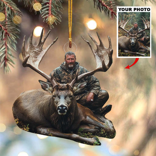 Any Photo Custom Onament - Personalized Hunting Custom Shaped Ornament