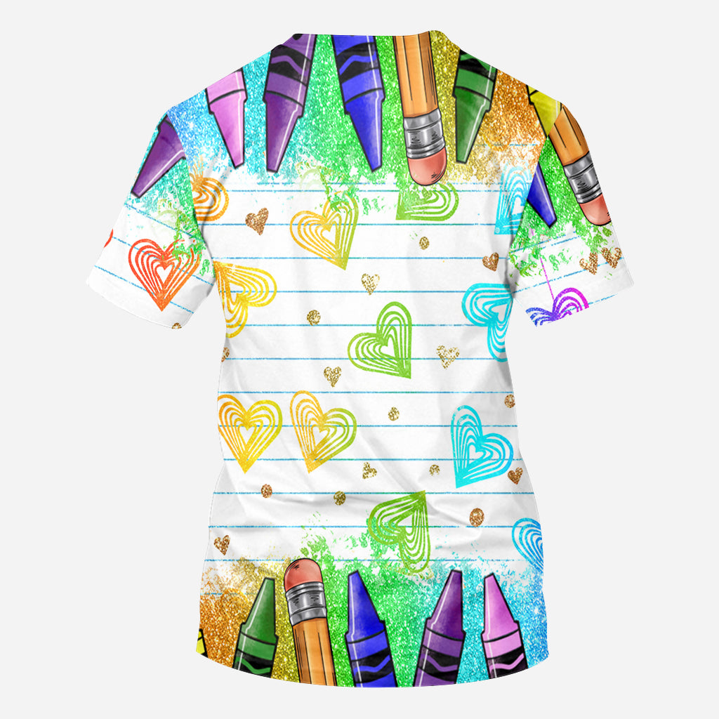 Teacher Classroom Rainbow - Personalized Teacher All Over Shirt