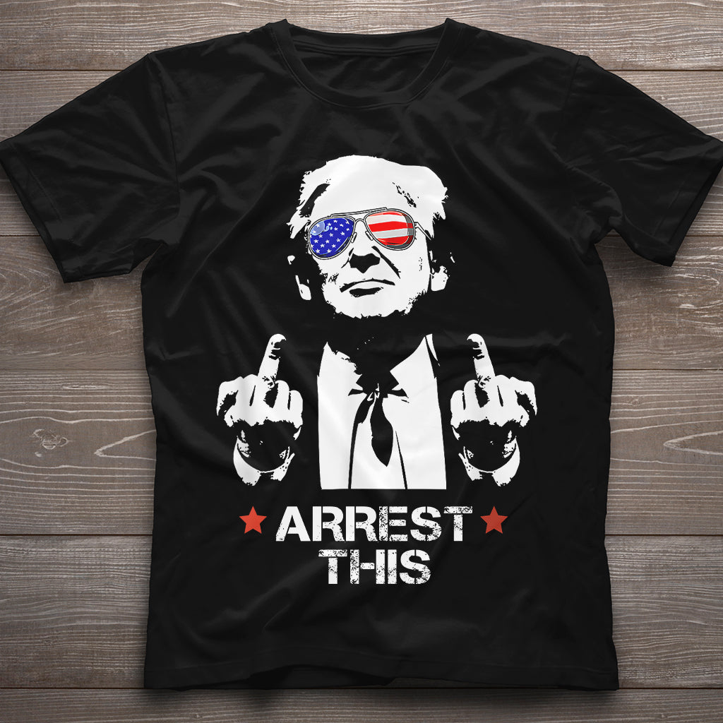 Donald Trump – Verhaftungs-T-Shirt (lustig!), Wahlkampf-Shirt 2024, MAGA Trump 2024-Shirt für Männer und Frauen