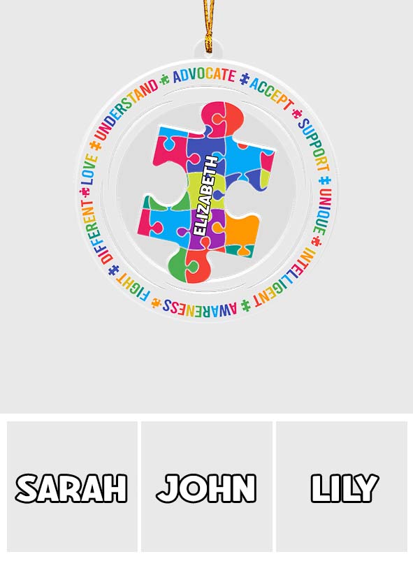 Liebe und Verständnis – Personalisierter transparenter Anhänger zur Sensibilisierung für Autismus