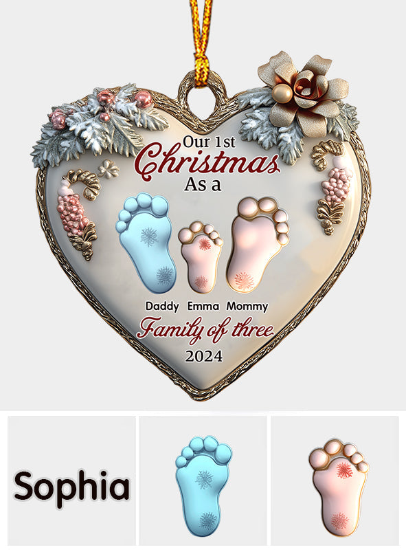 Unser erstes gemeinsames Weihnachtsfest – personalisierter Familienschmuck